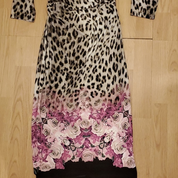 Boston Proper Pink and Black Midi Dress - Picture 2 of 6